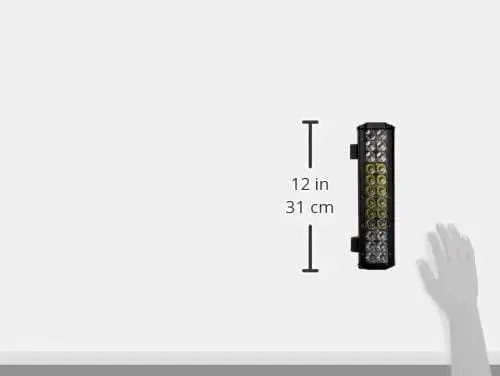 12 Inch 72W Double Row Spot Flood Led Light Bar | 4 Inch 18W Flood LED Pods (Pair) | 10FT Wire 3Pin Switch