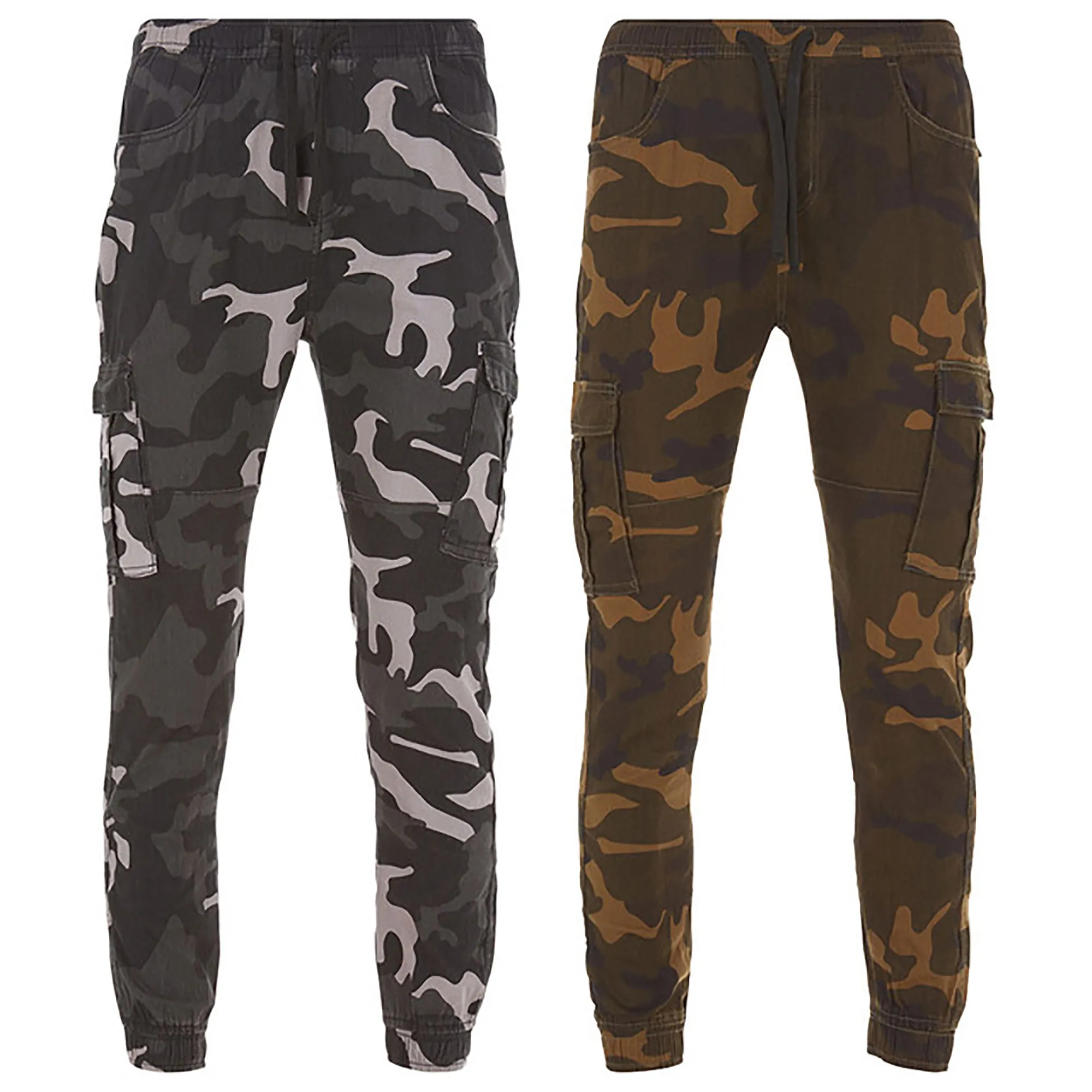 2-Pack: Men's Stretchy Camo Cargo Jogger Pants
