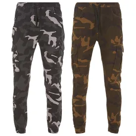 2-Pack: Men's Stretchy Camo Cargo Jogger Pants