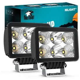 3.3 Inch 6LED Spot Flood Built-in EMC LED Pod Lights (Pair)