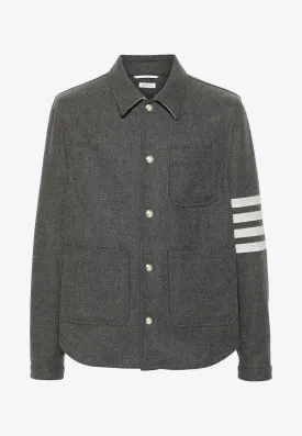 4-bar Stripes Felted Utility Jacket