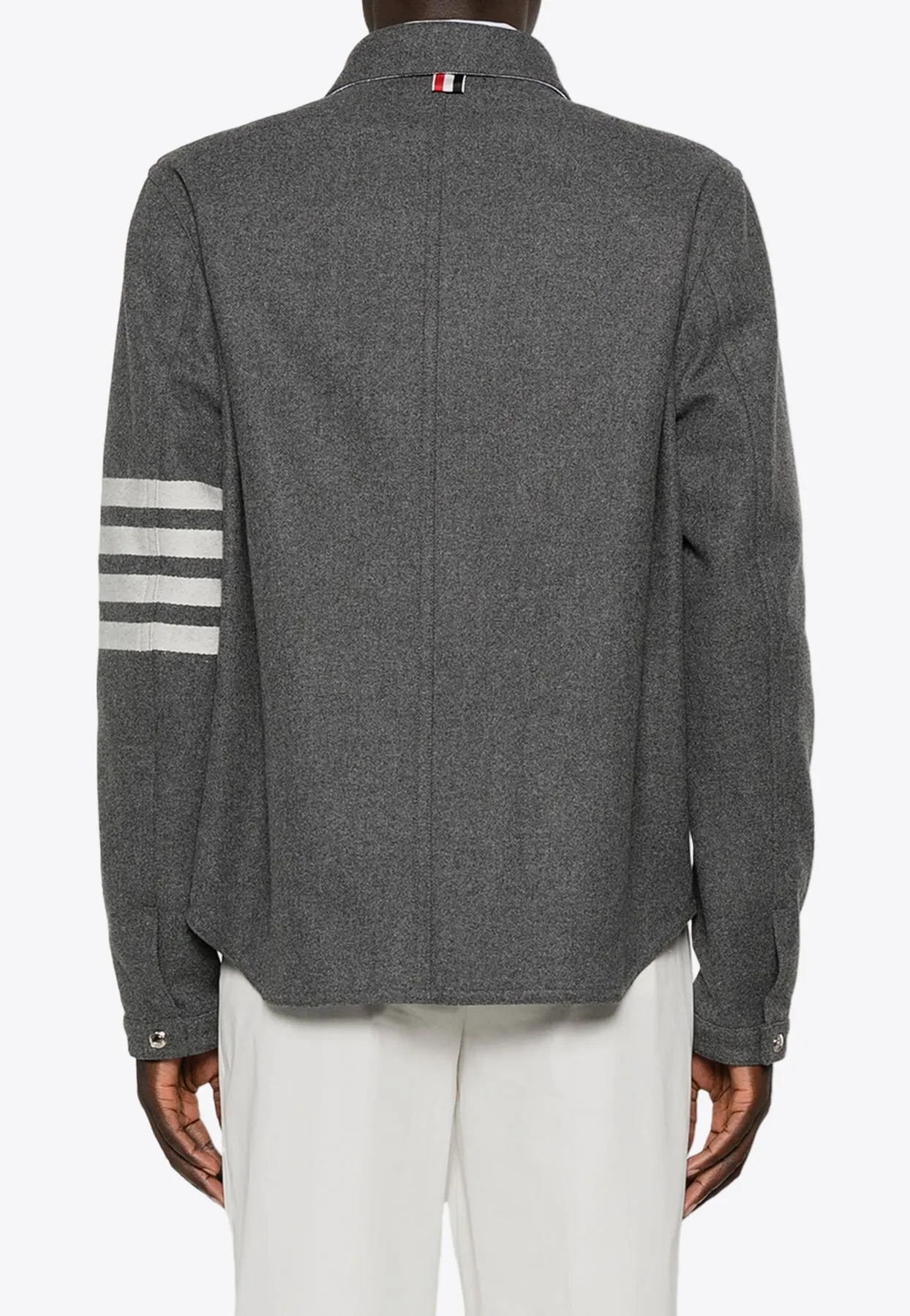 4-bar Stripes Felted Utility Jacket