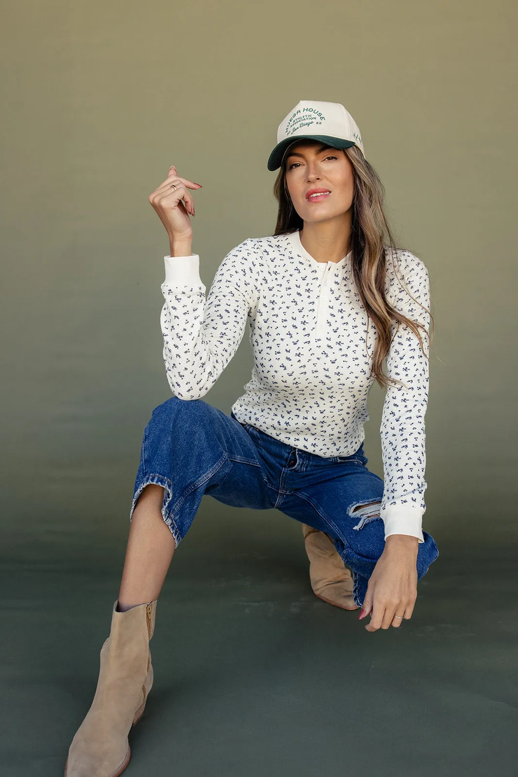 Arken Floral Henley Tee