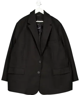 ASOS Black Curve Wool Look Coat UK XXL