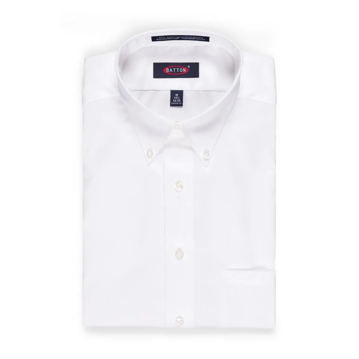 Beyond Non-Iron® White 80/2 Ply Twills with Stretch Dress Shirt (Arthur)