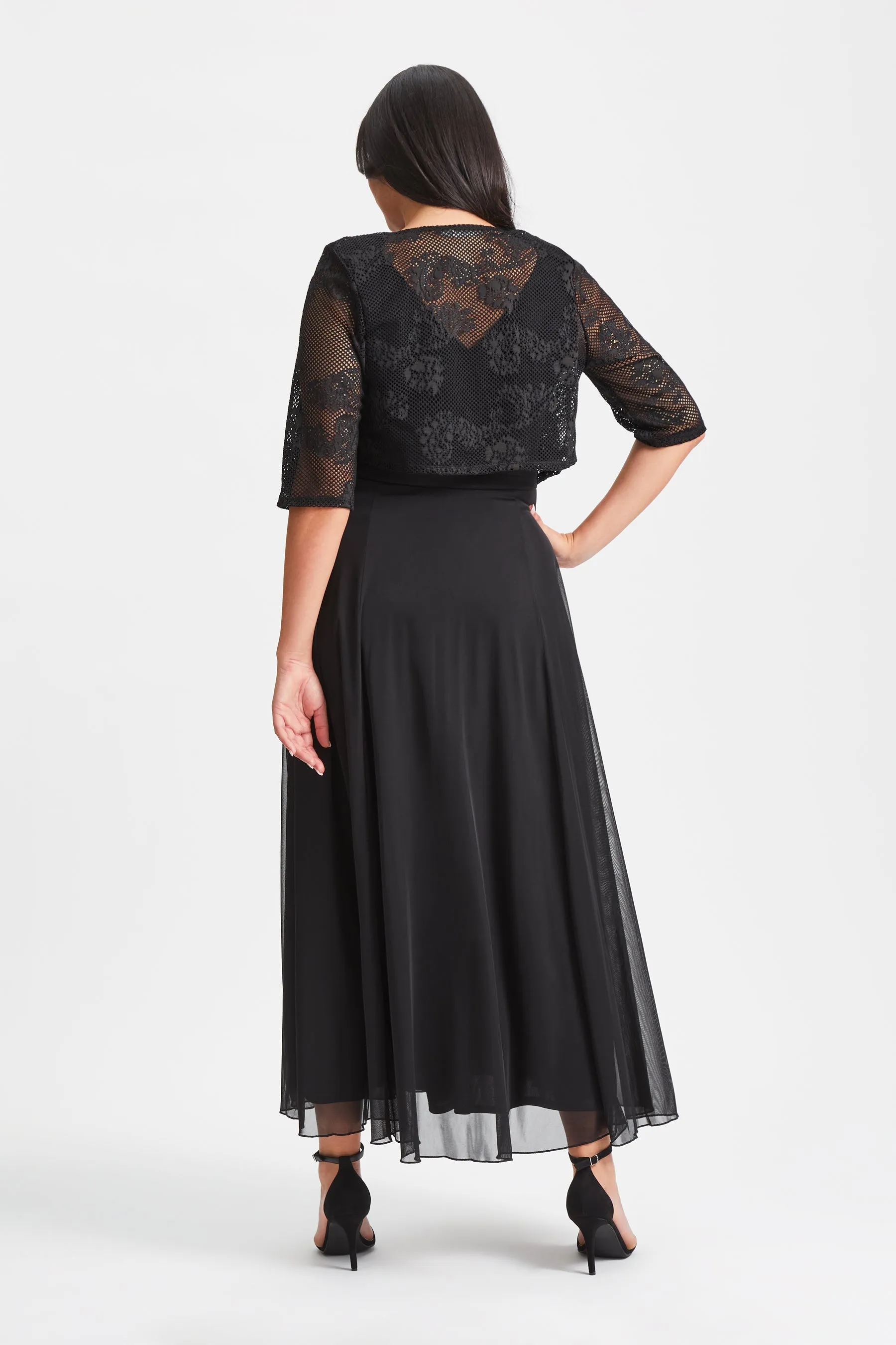 Black Crop Waterfall Shrug