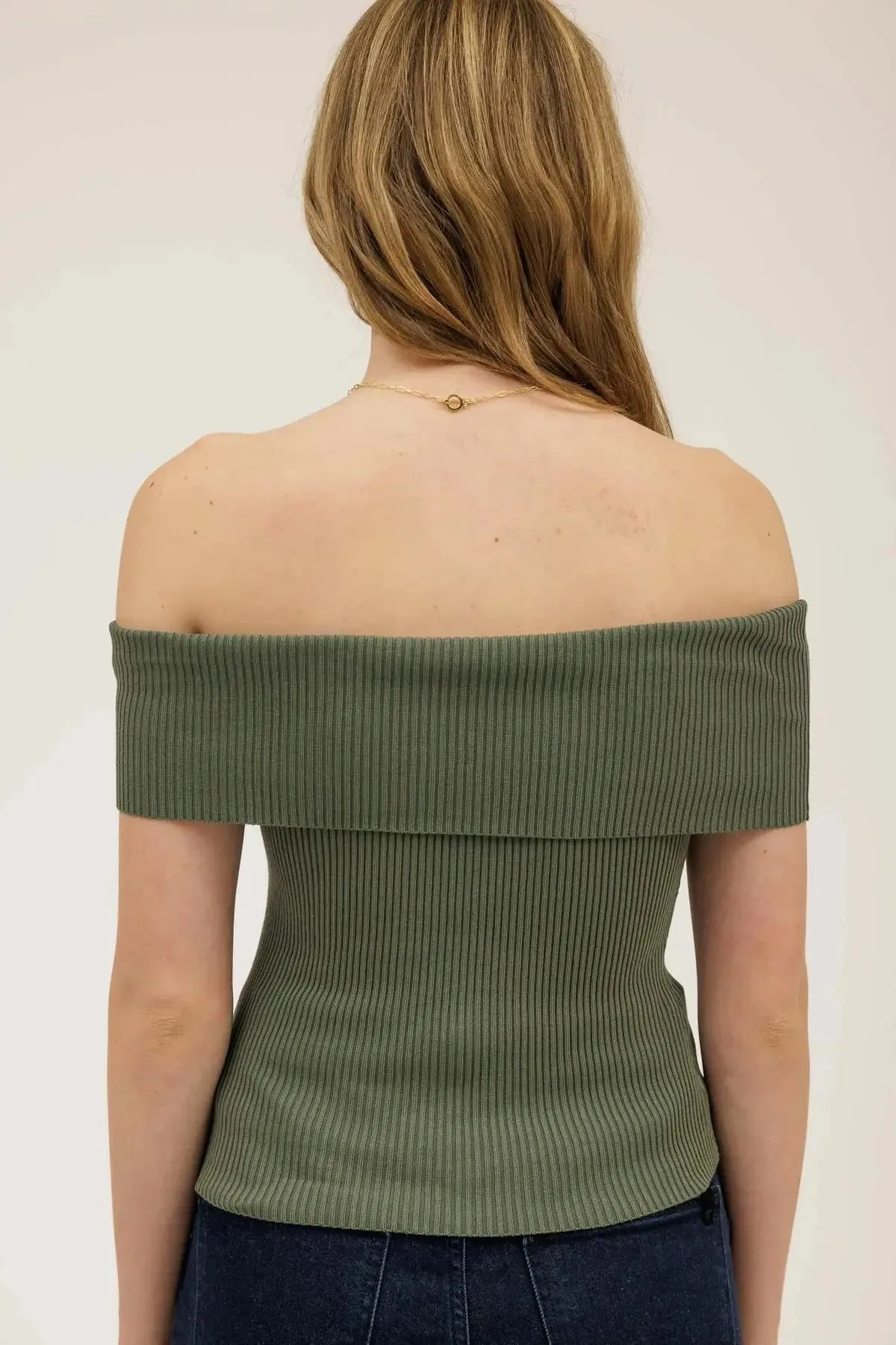 Blu Pepper Summer Brunch Top – Off-the-Shoulder Knit Style Top