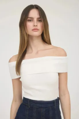 Blu Pepper Summer Brunch Top – Off-the-Shoulder Knit Style Top