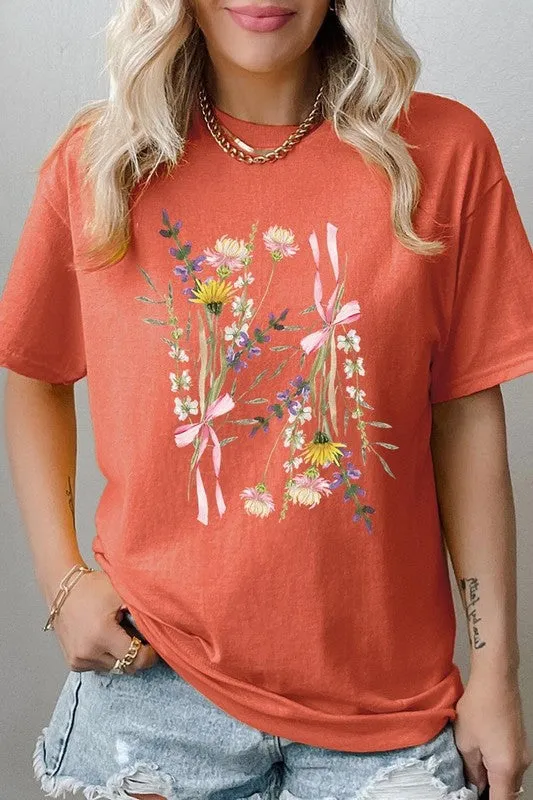 Boho Floral Graphic Heavy Cotton Tee