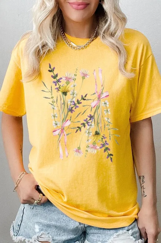 Boho Floral Graphic Heavy Cotton Tee