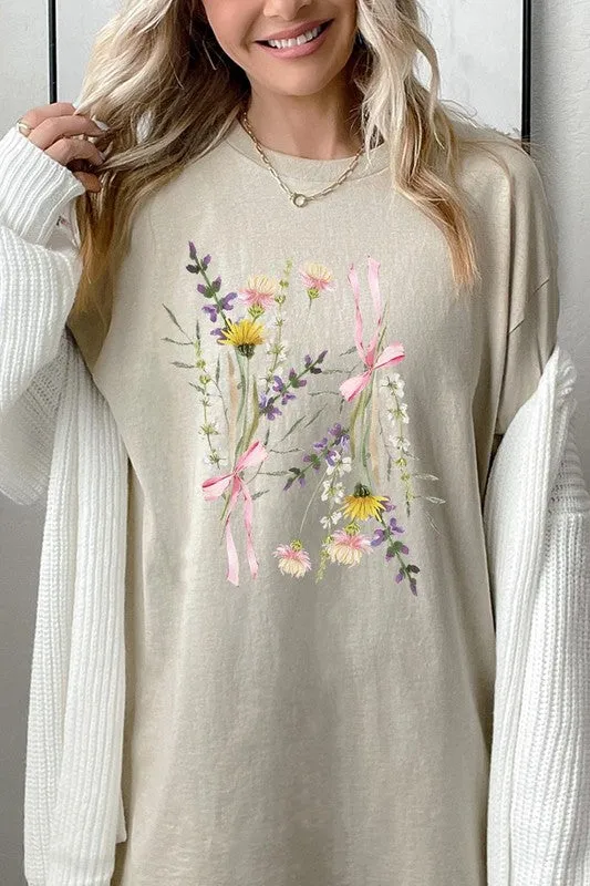 Boho Floral Graphic Heavy Cotton Tee