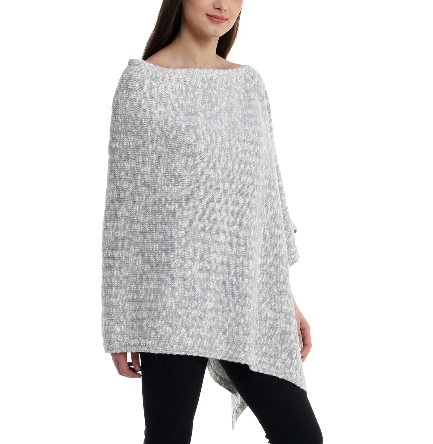Boucle Knitted Poncho