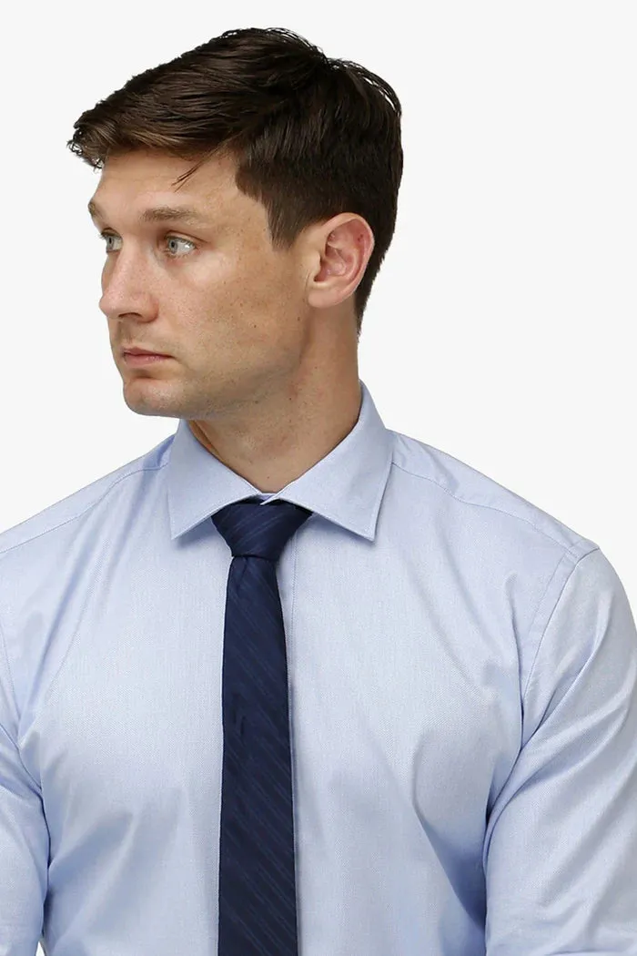 Brooksfield The Entrepreneur Slim Fit L/S Shirt - Blue