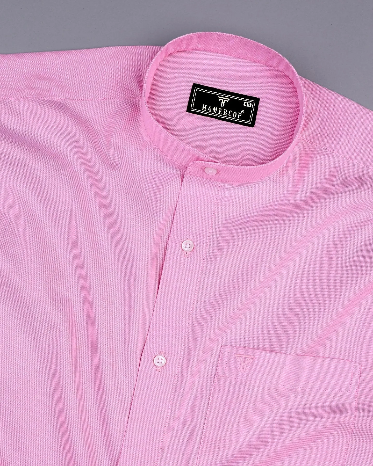Charm Pink Solid Oxford Cotton Shirt