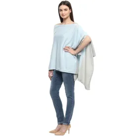 Color Block Knitted Poncho