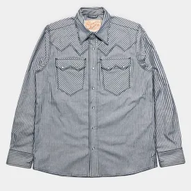 DDL 319R-DIABLO SWT-STR REGULAR FIT 2 POCKET OXFORD YARN DYED STRIPE WESTERN SHIRT-5OZ-E0 Y/D STRIPE