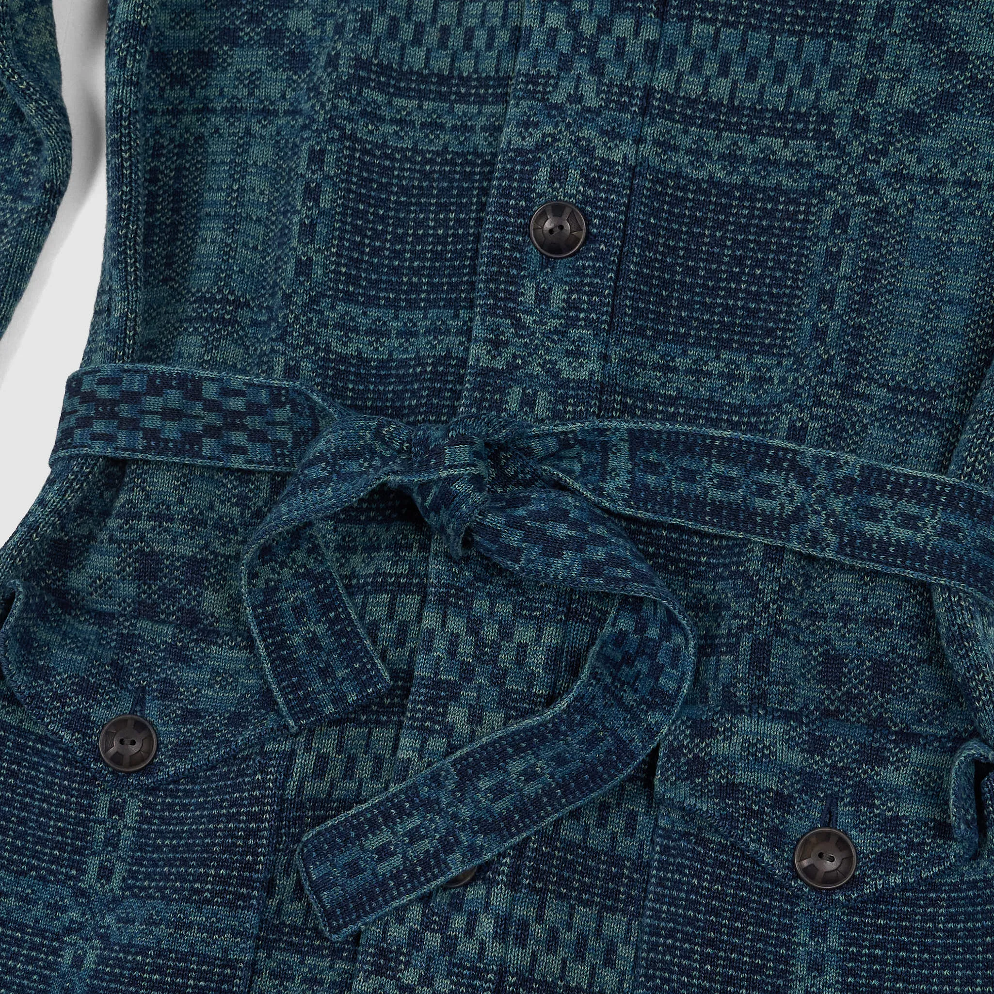 Double RL Ladies Knitted Shawl Collar Cardigan w/ Belt