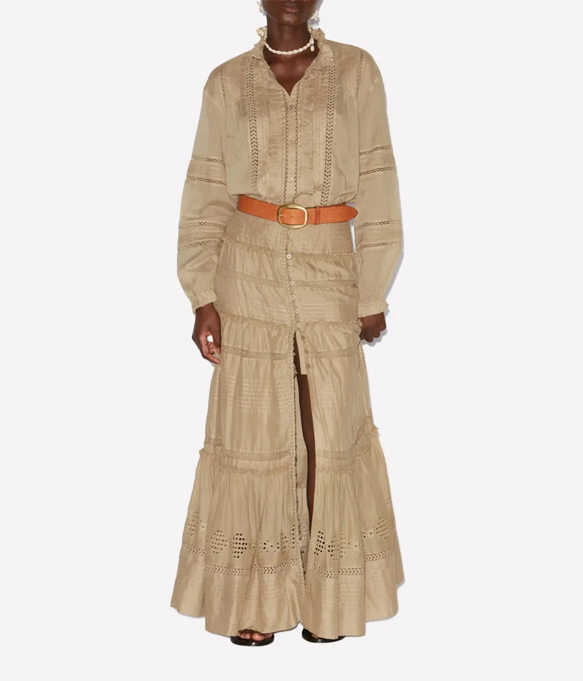 Dusta Skirt in Light Khaki