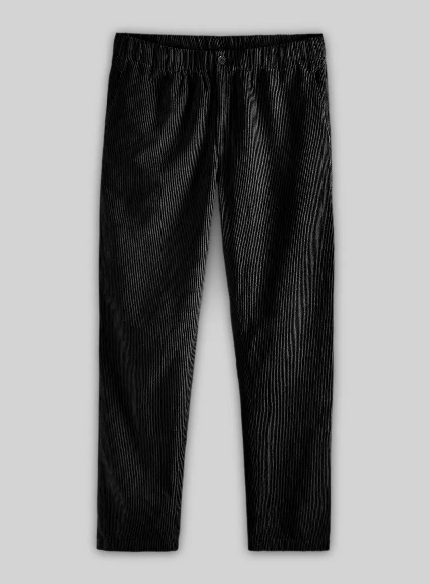 Easy Pants Black Corduroy