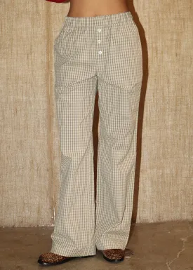 Easy Plaid Lounge Pants - Beige