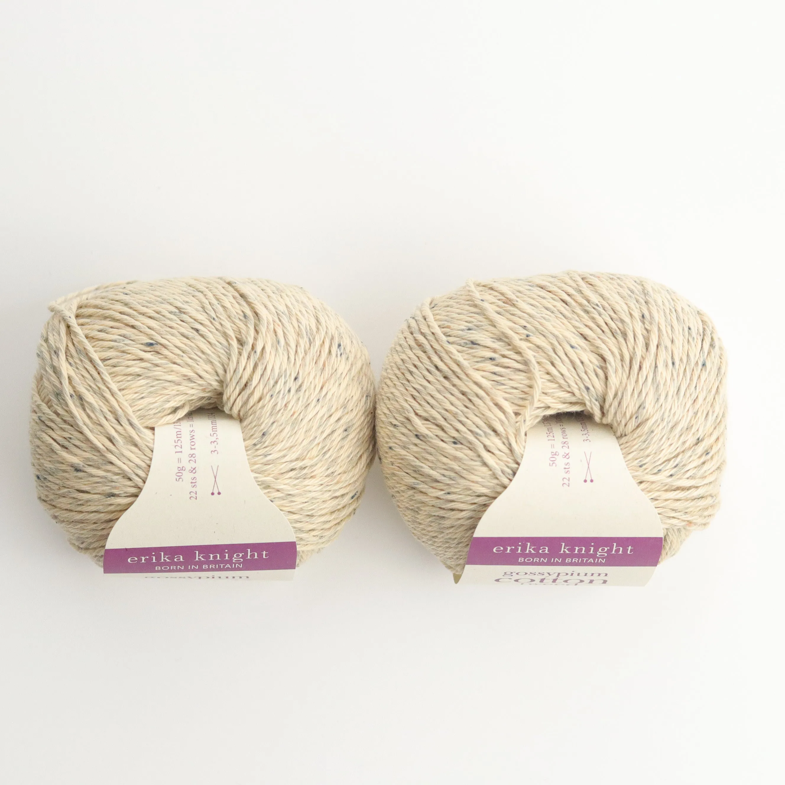 Erika Knight Yarns Gossypium Cotton Tweed | Eierschale | Cotton Blend Yarn