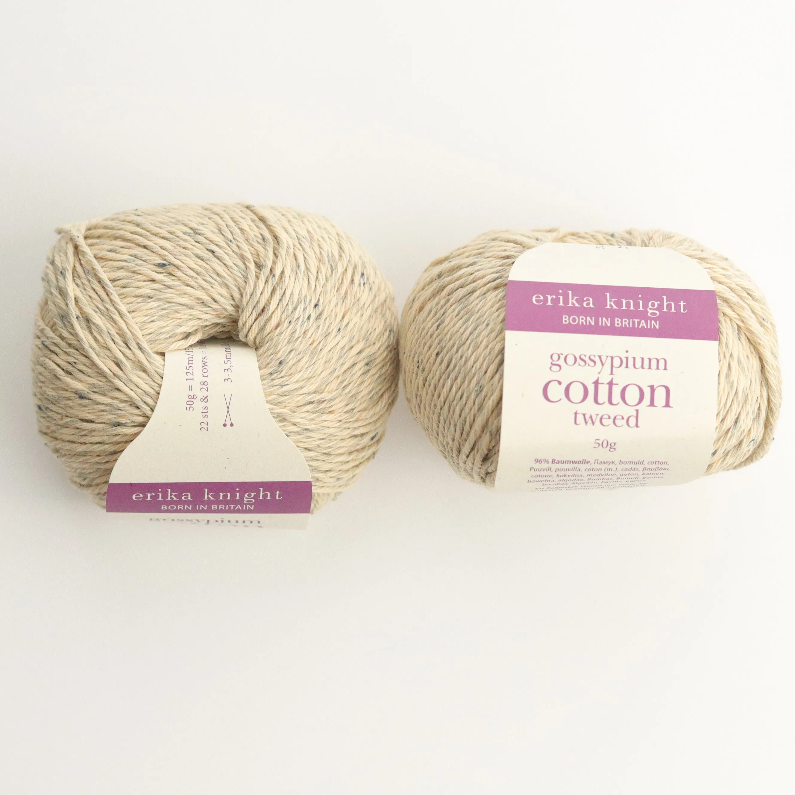 Erika Knight Yarns Gossypium Cotton Tweed | Eierschale | Cotton Blend Yarn