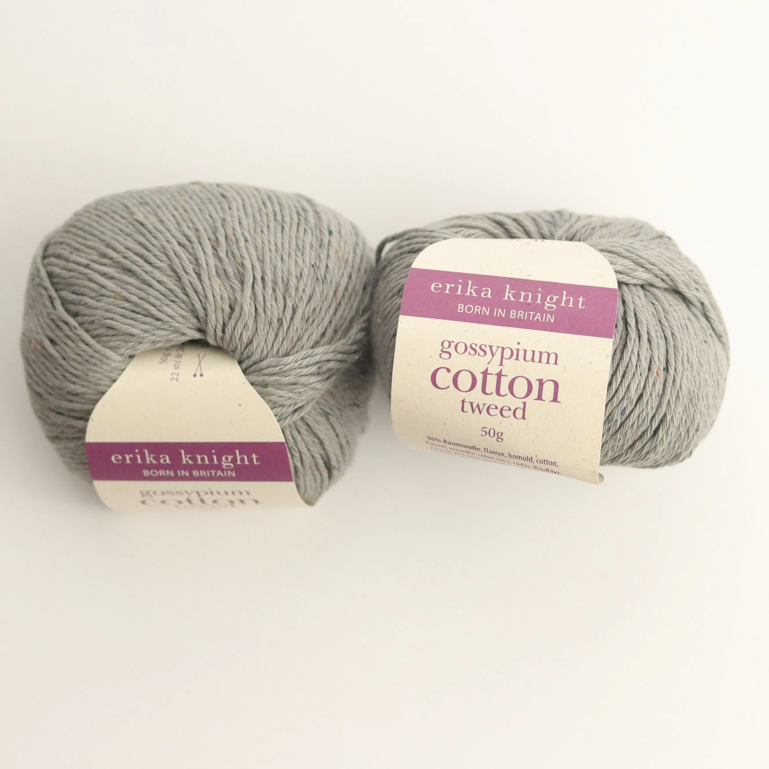 Erika Knight Yarns Gossypium Cotton Tweed | Granit | Cotton Blend Yarn