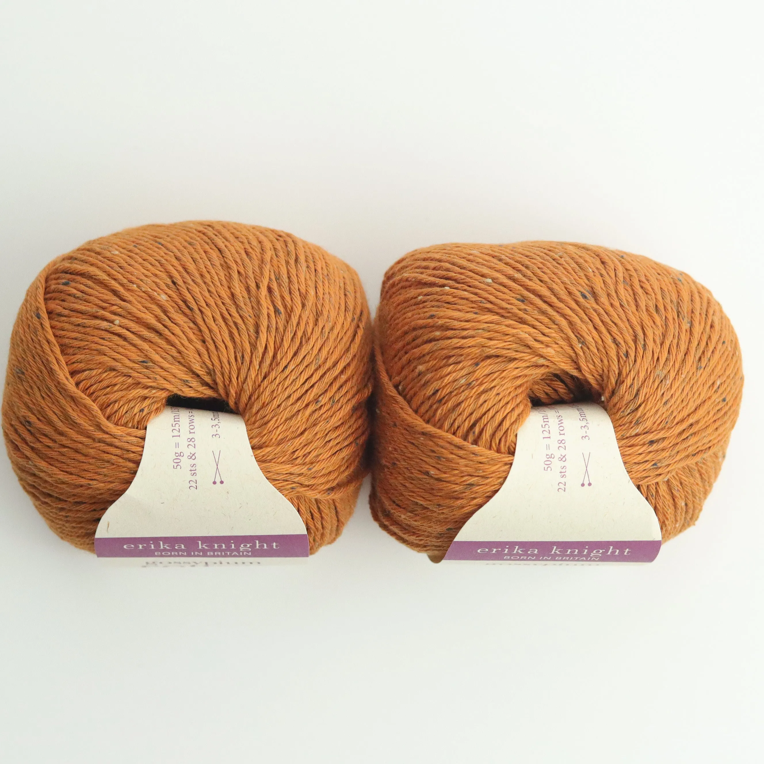 Erika Knight Yarns Gossypium Cotton Tweed | Orange | Cotton Blend Yarn