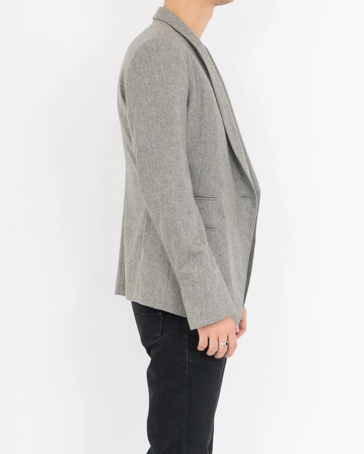 FW14 Grey Shawl Collar Blazer