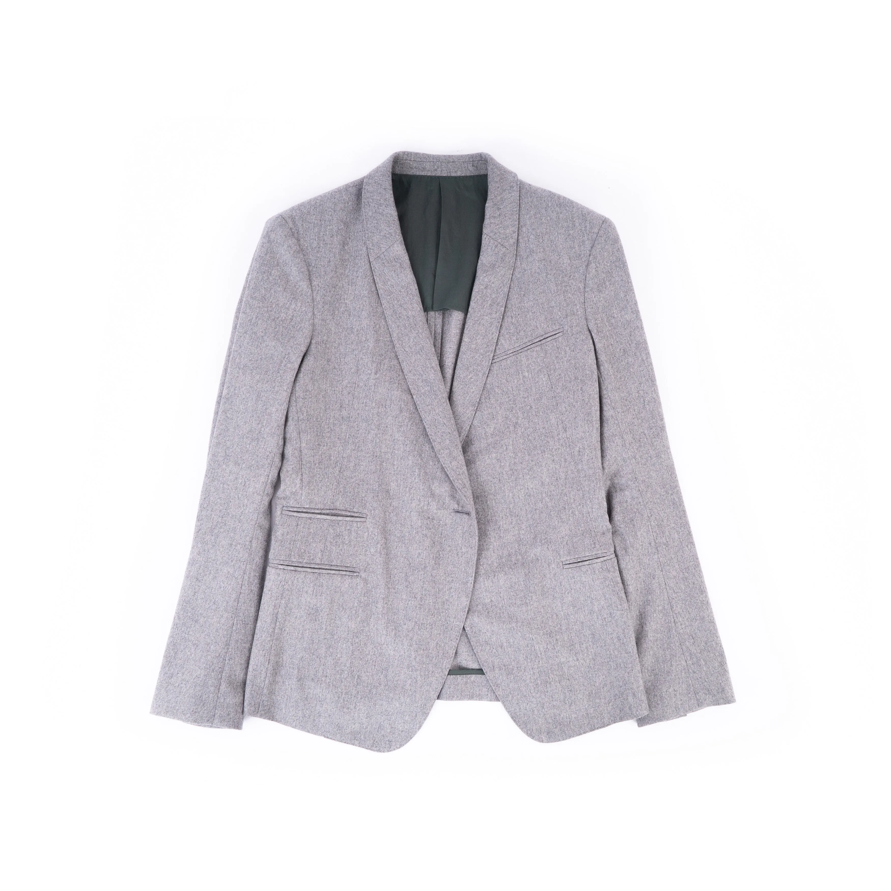 FW14 Grey Shawl Collar Blazer