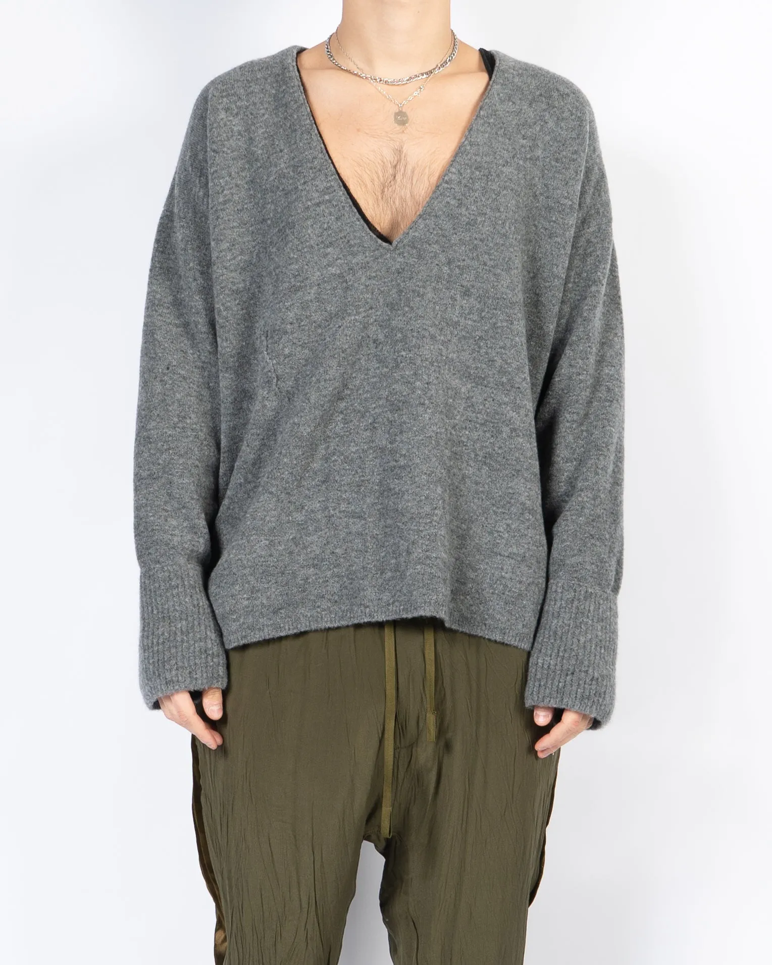 FW16 Grey V-Neck Sweater