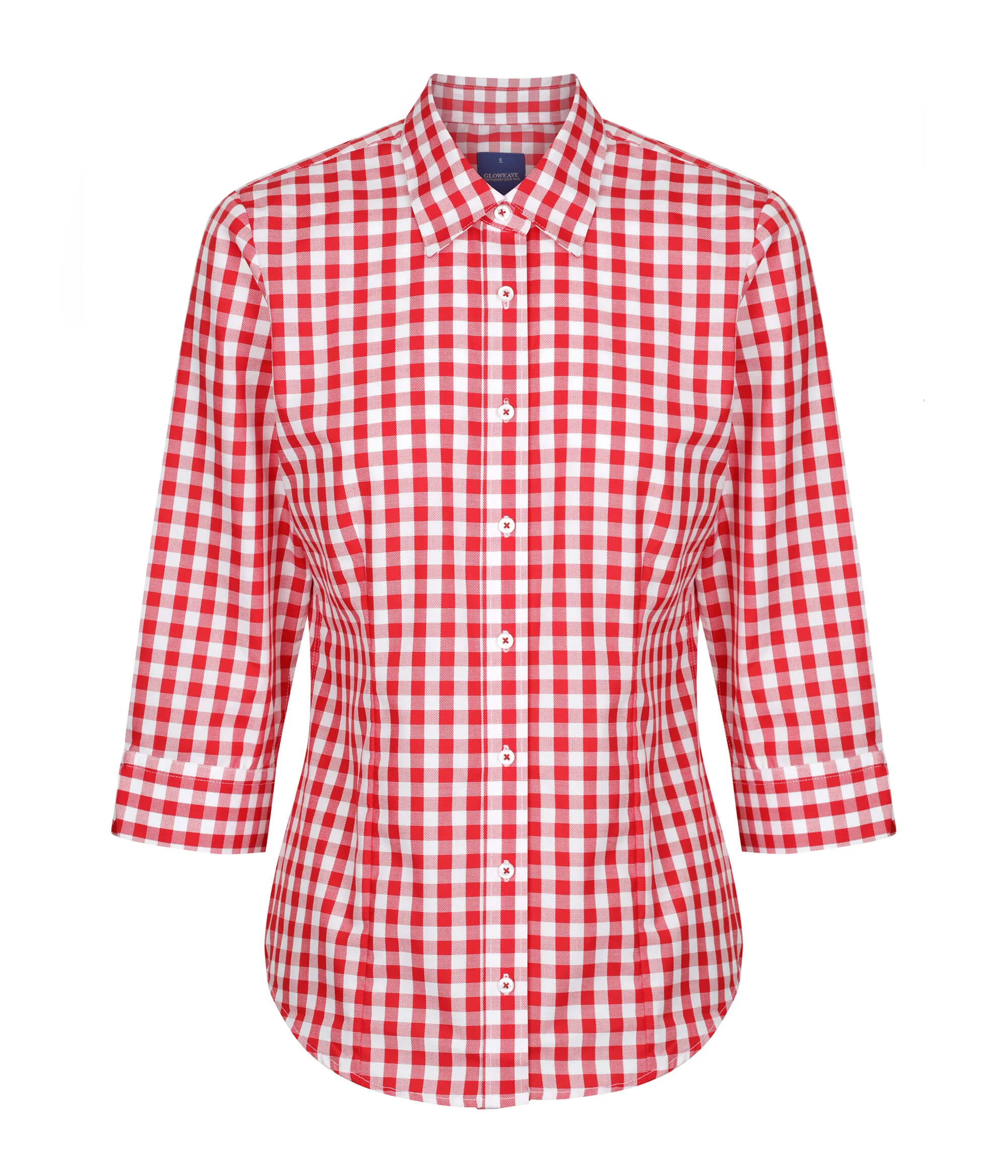 Gloweave Ladies  Royal Oxford Gingham 3/4 Sleeve Shirt (1710WL)
