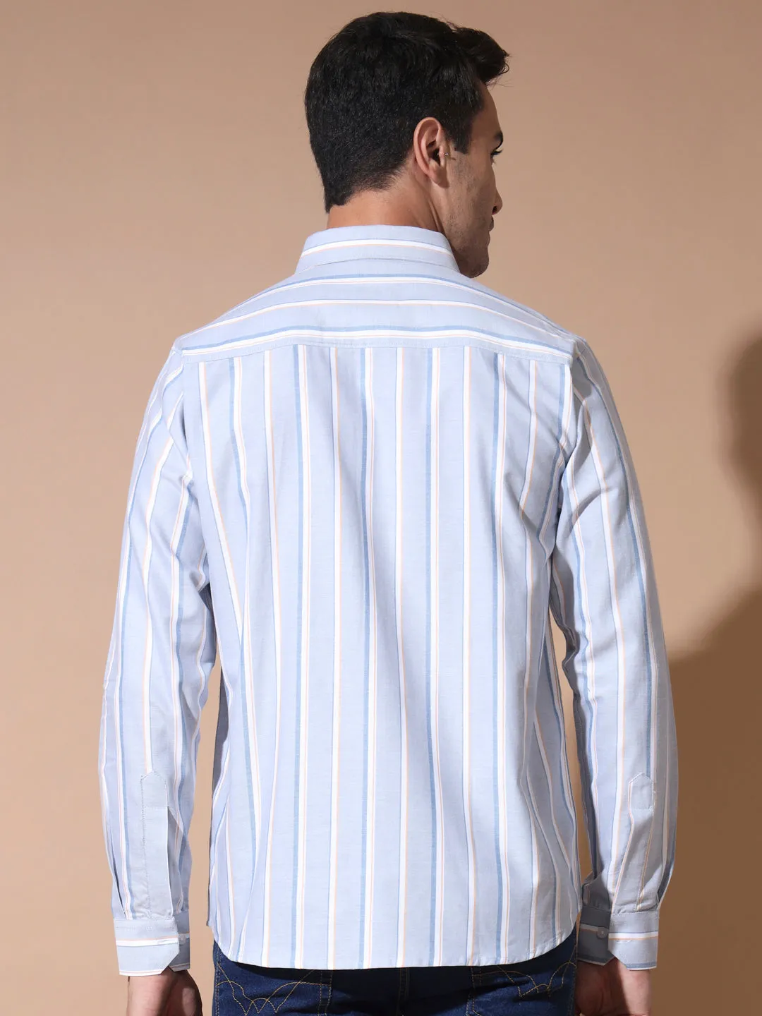 Grey Stripe Oxford Shirt