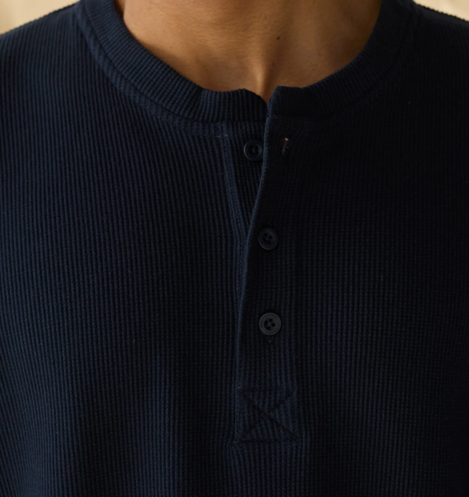 Henley LS Tee - Midnight Navy