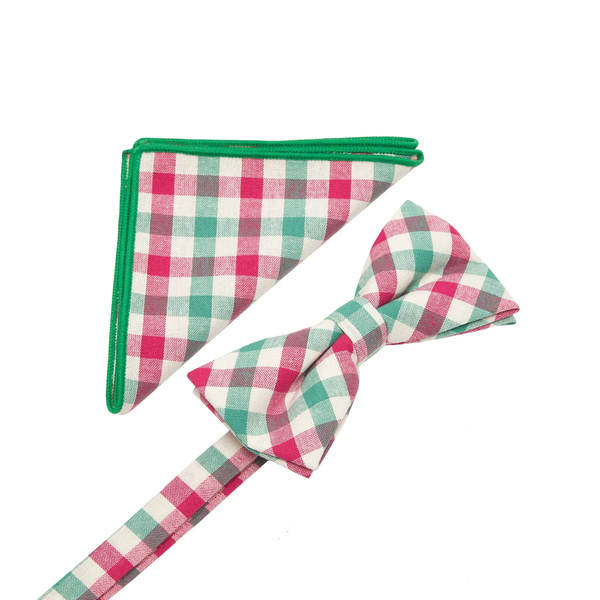 ID-CBT-29 IDENTITY Mens Cotton Bowtie and Pocket Square Set