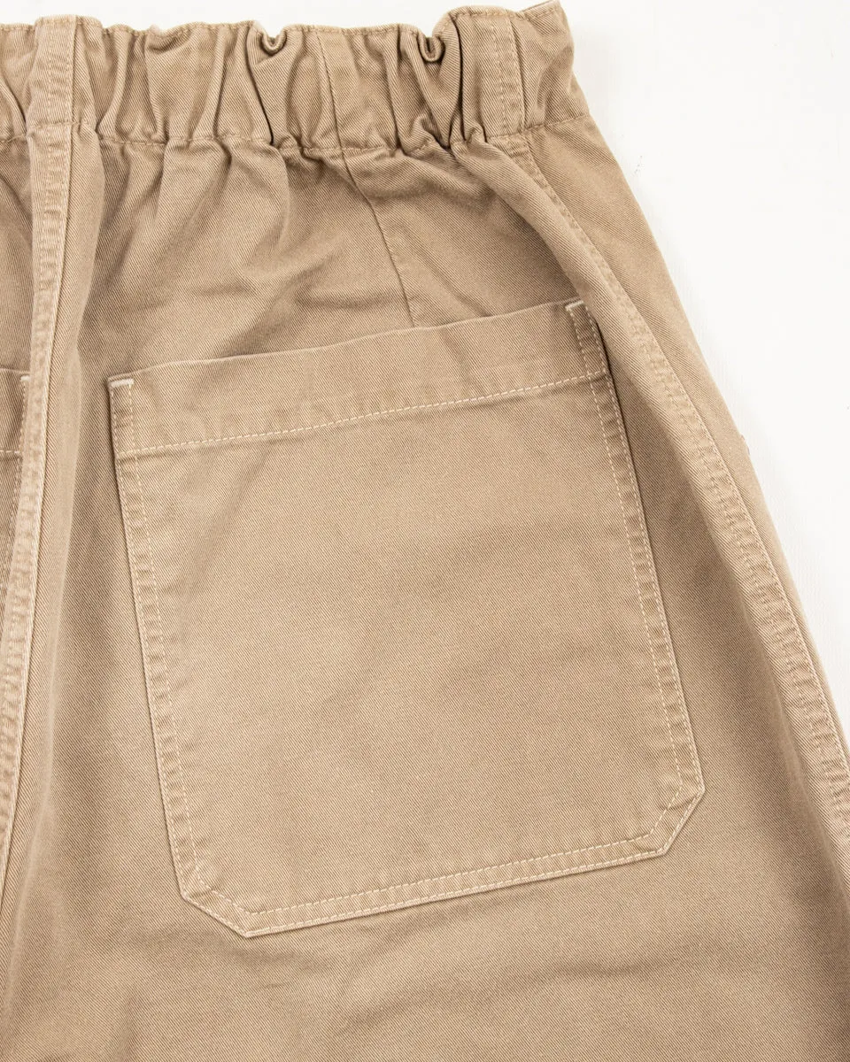 KATSURAGI Cotton W-Knee EASY Pants - Beige