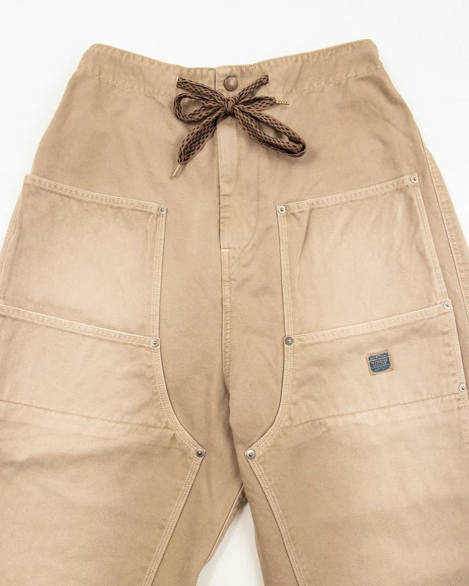 KATSURAGI Cotton W-Knee EASY Pants - Beige