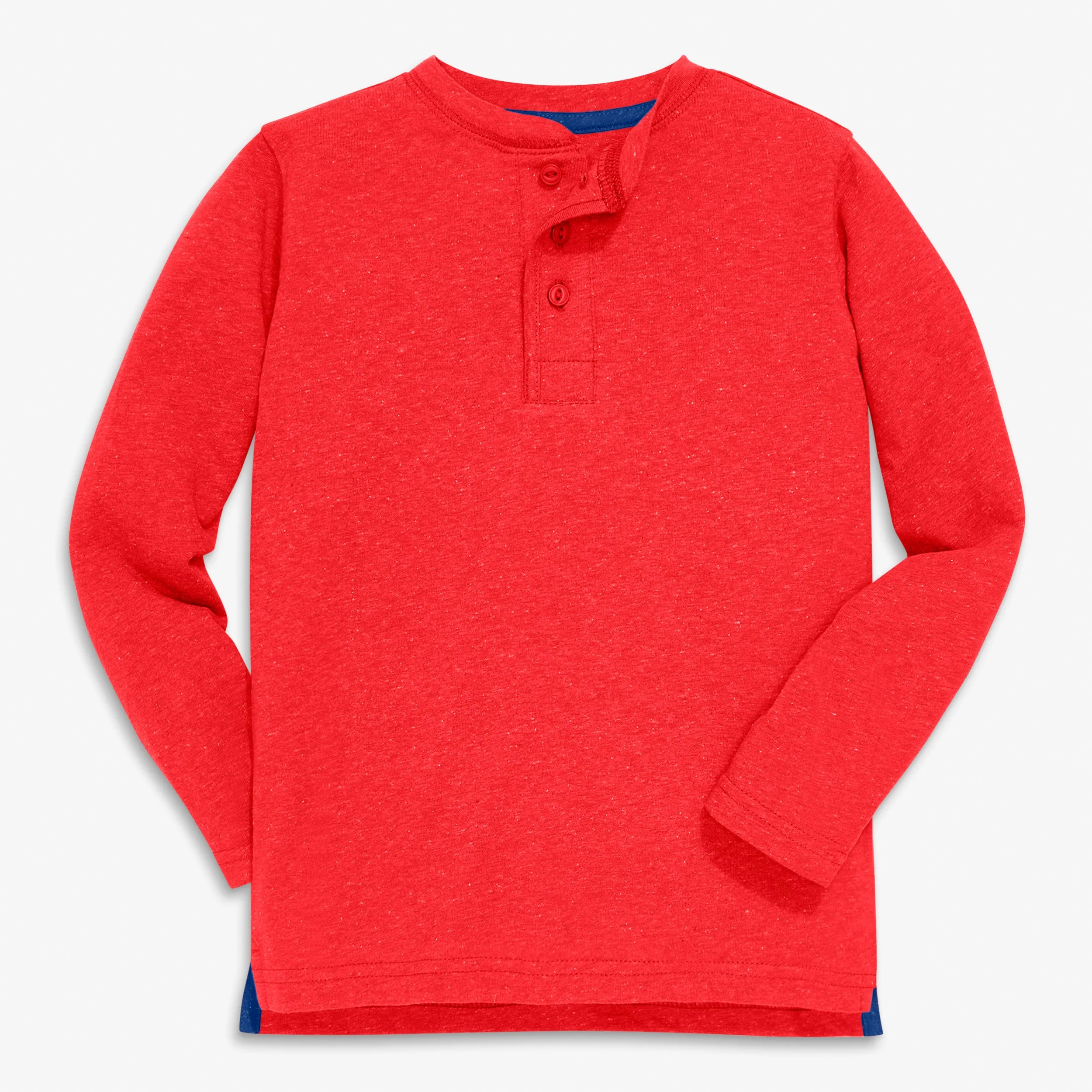 Kids heathered long sleeve henley