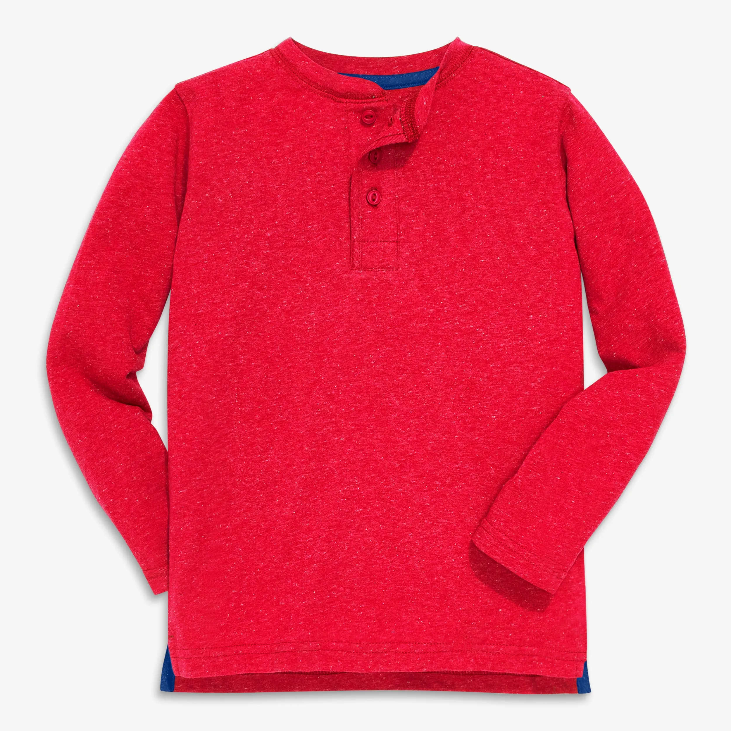 Kids heathered long sleeve henley