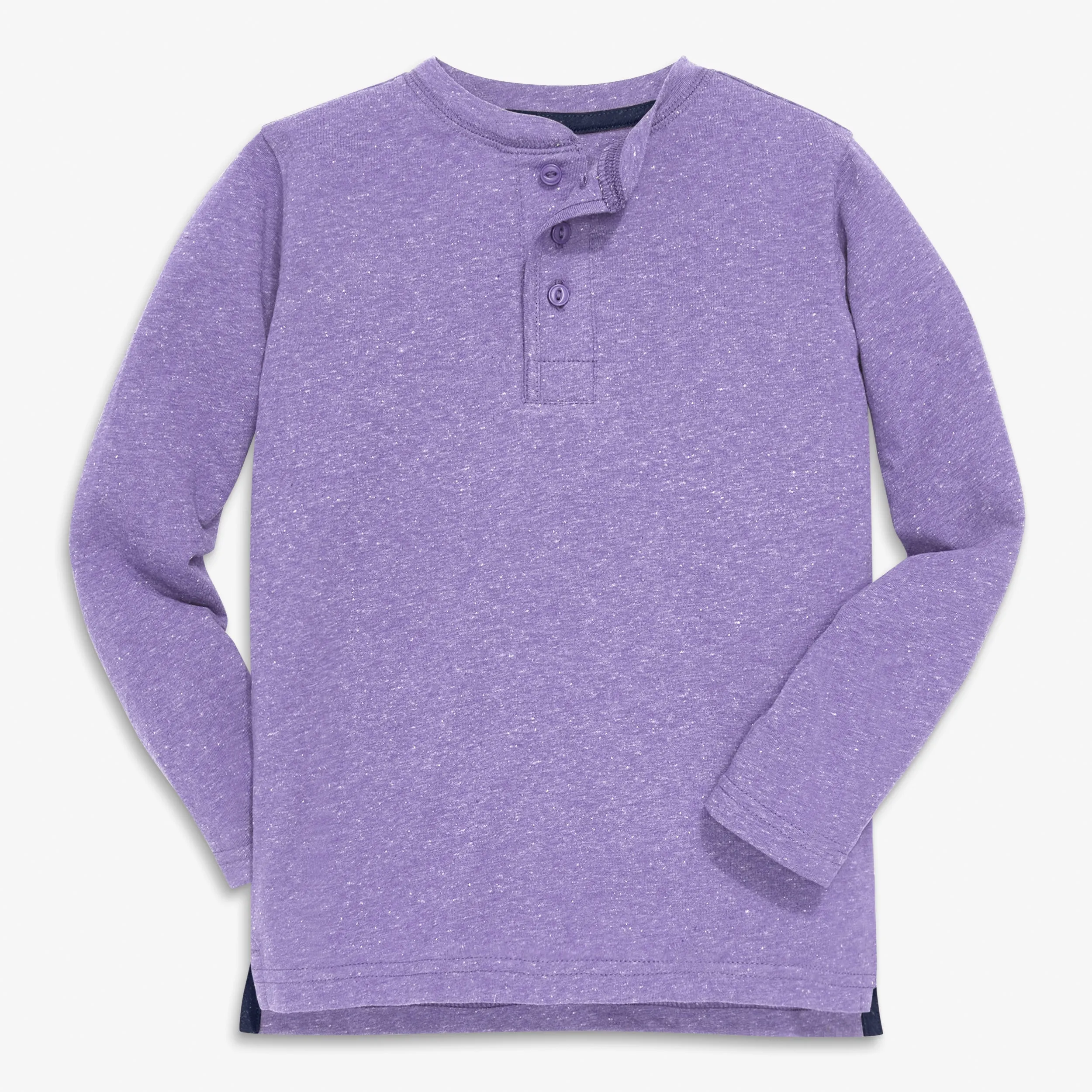 Kids heathered long sleeve henley