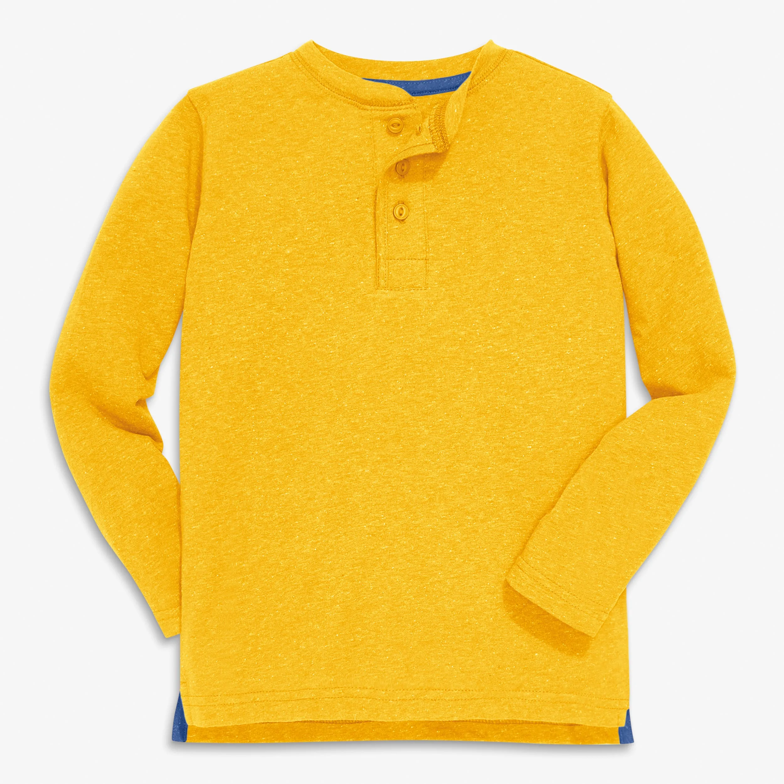 Kids heathered long sleeve henley