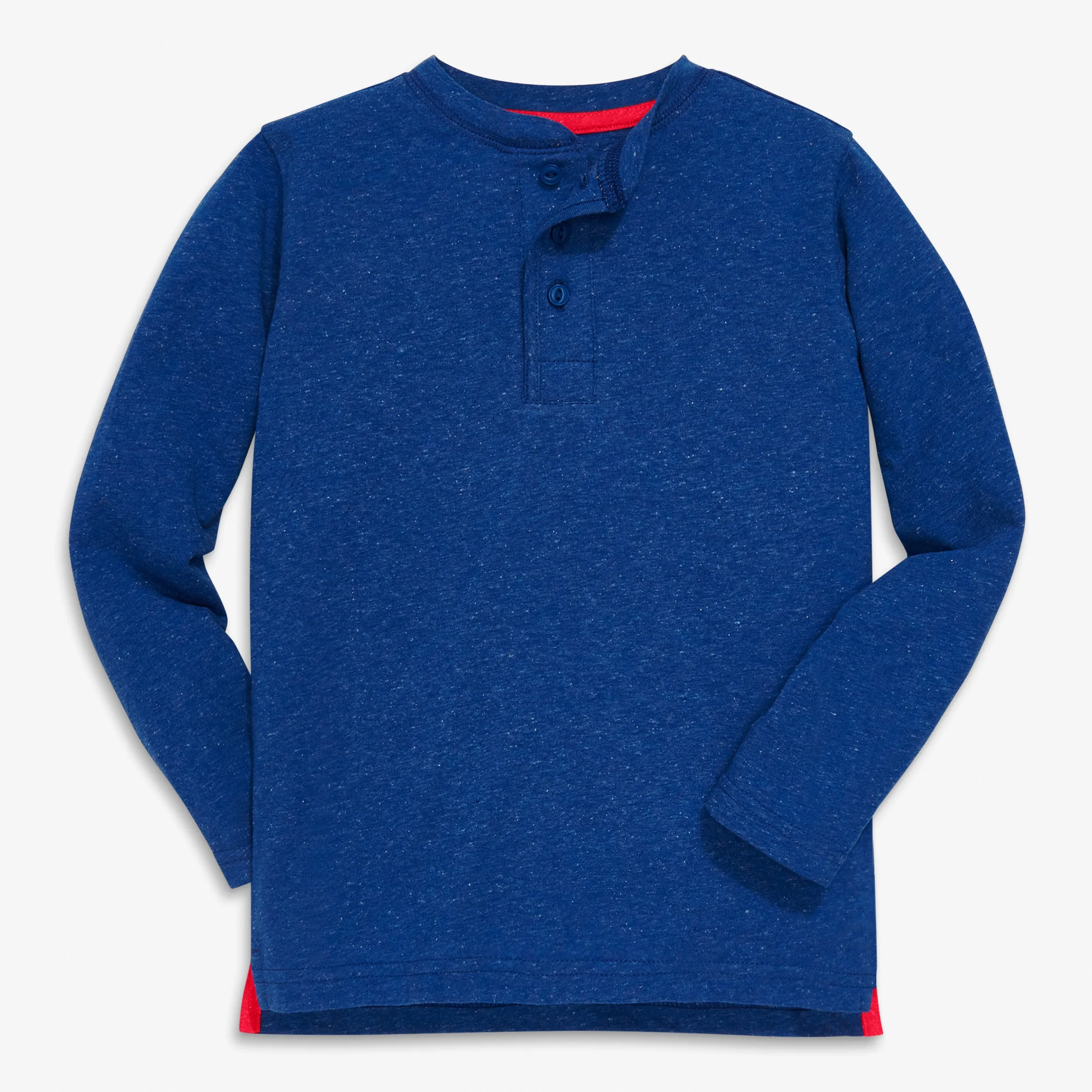 Kids heathered long sleeve henley