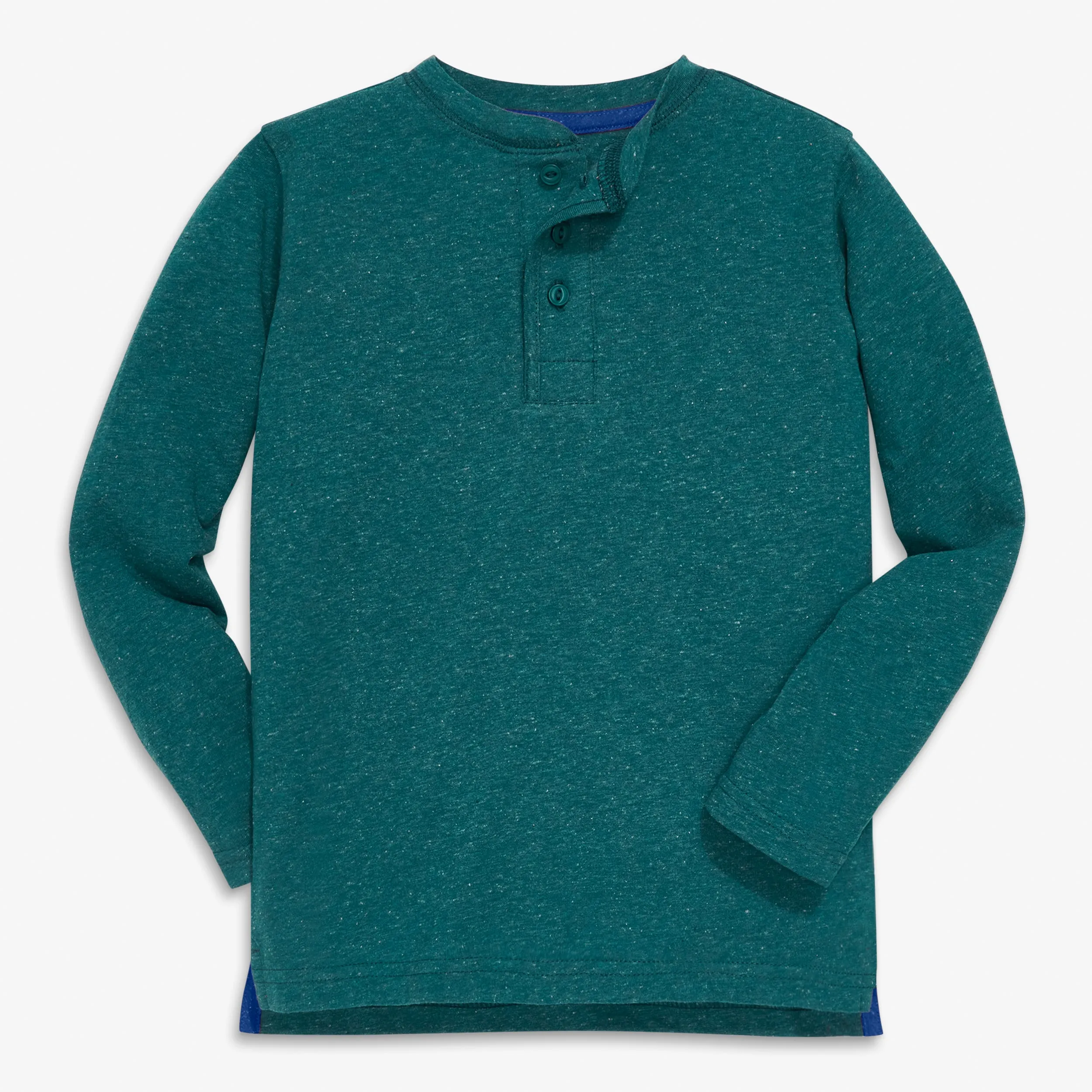 Kids heathered long sleeve henley
