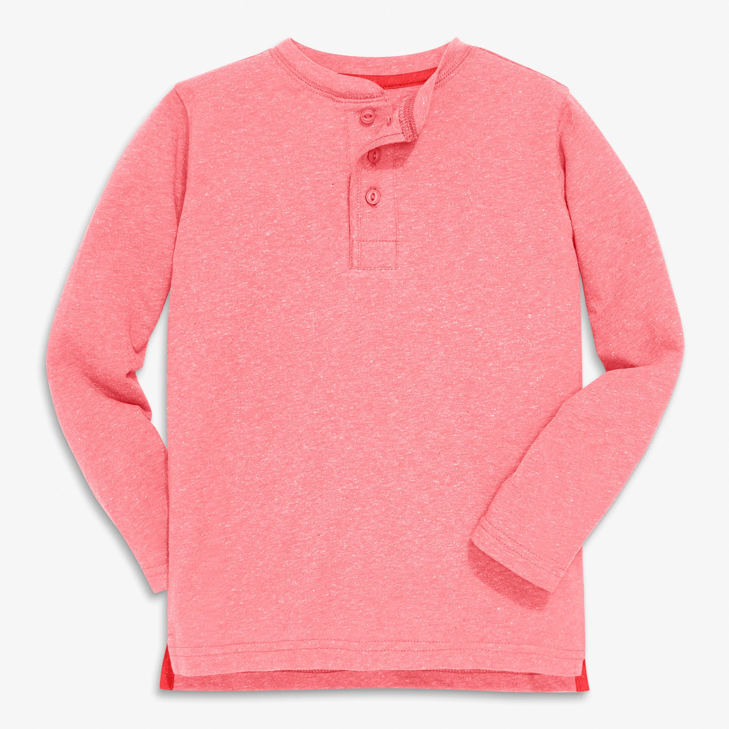 Kids heathered long sleeve henley