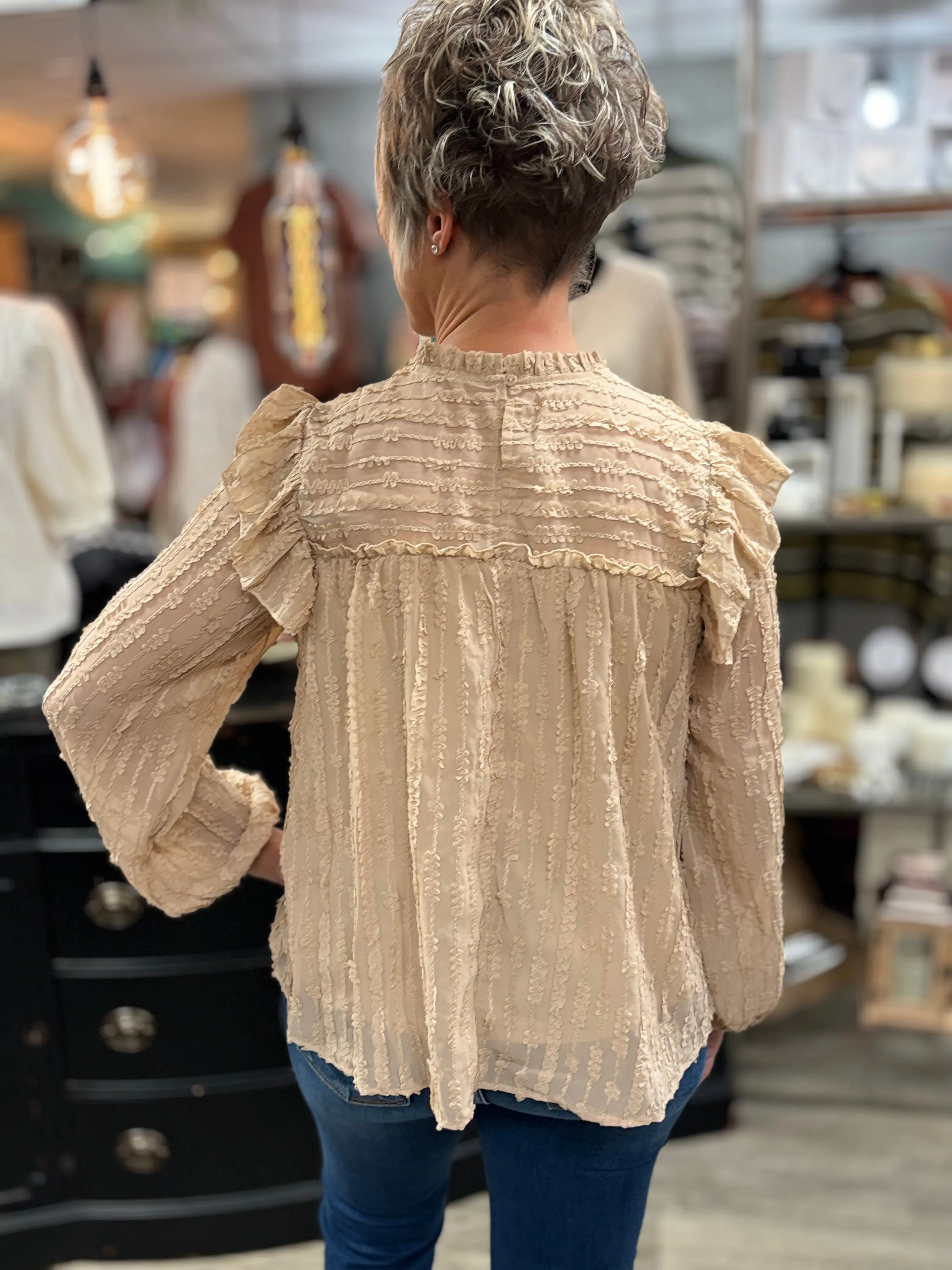 Laced Chiffon Blouse