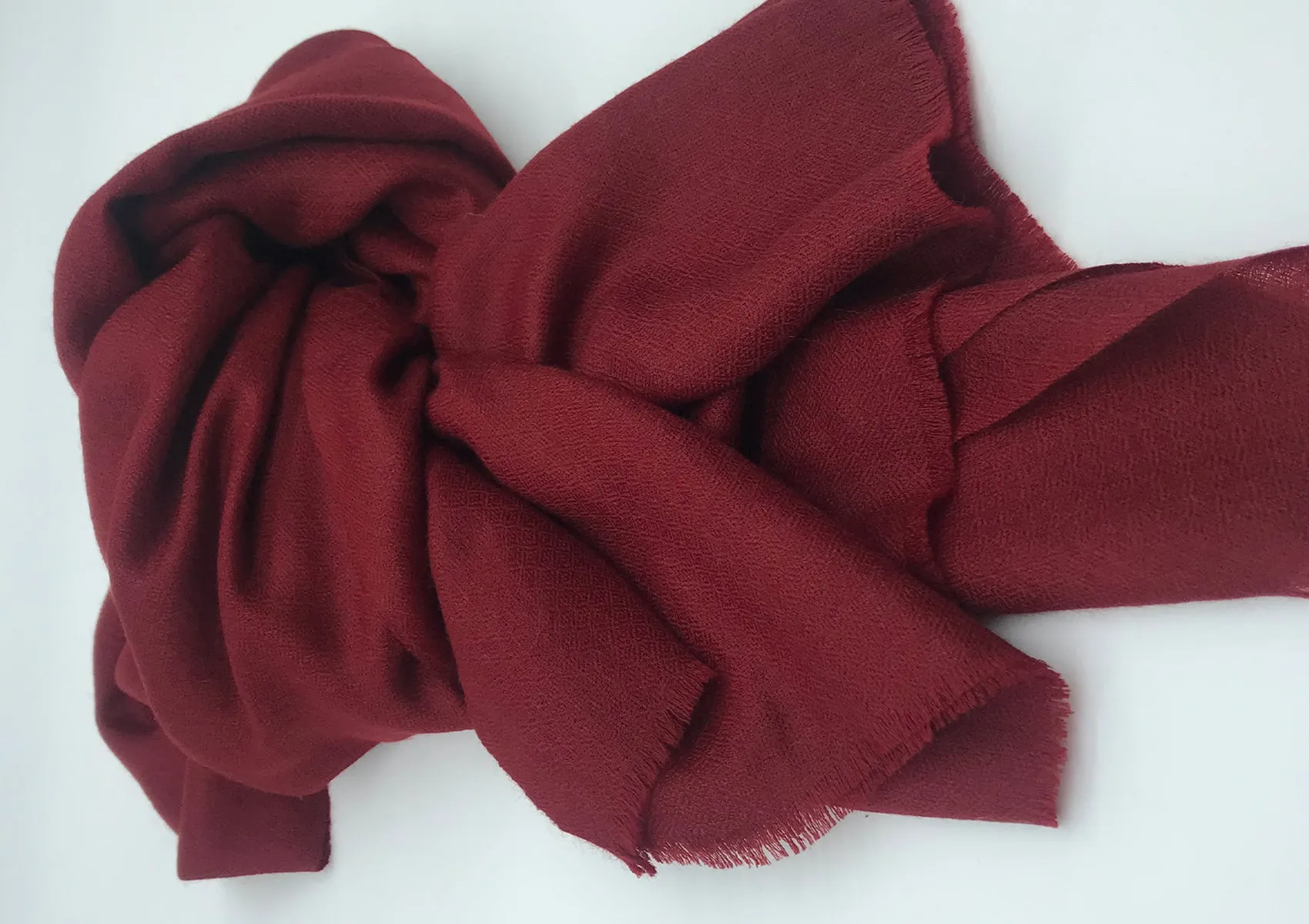 LAKSHMI - Authentic Pashmina Meditation Shawl - Burgundy