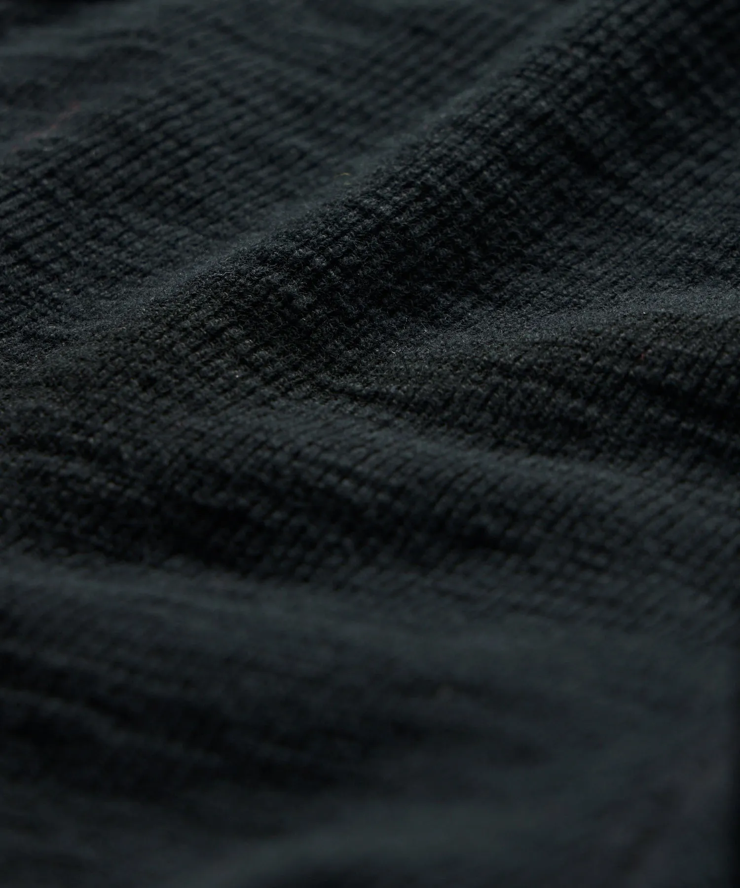 Lightweight Mini Waffle Henley in Blacktop