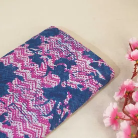 Magenta & Indigo Mulmul Fabric NC-24590