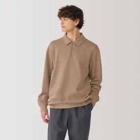 Men's Double Knitted Collared Pullover