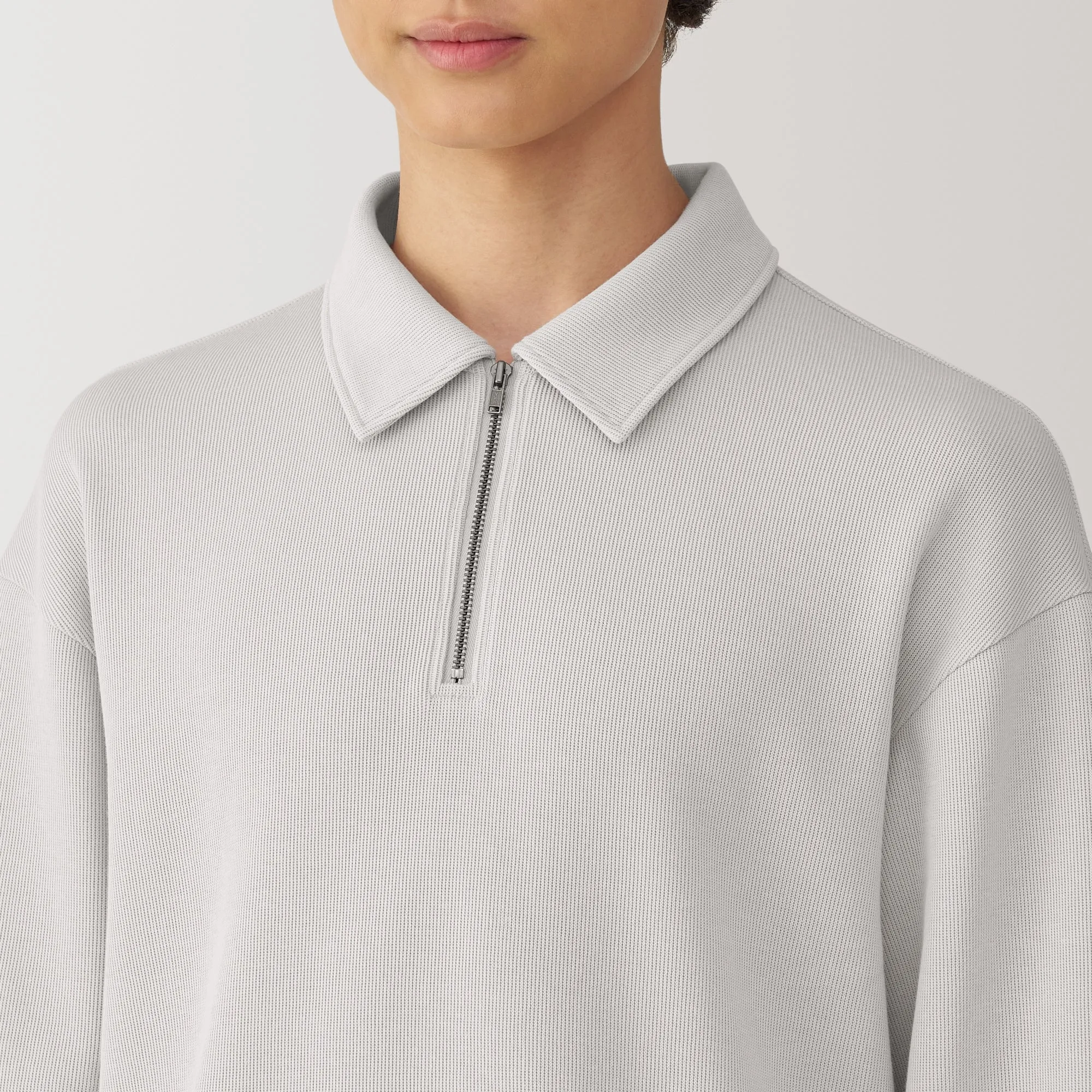 Men's Double Knitted Collared Pullover